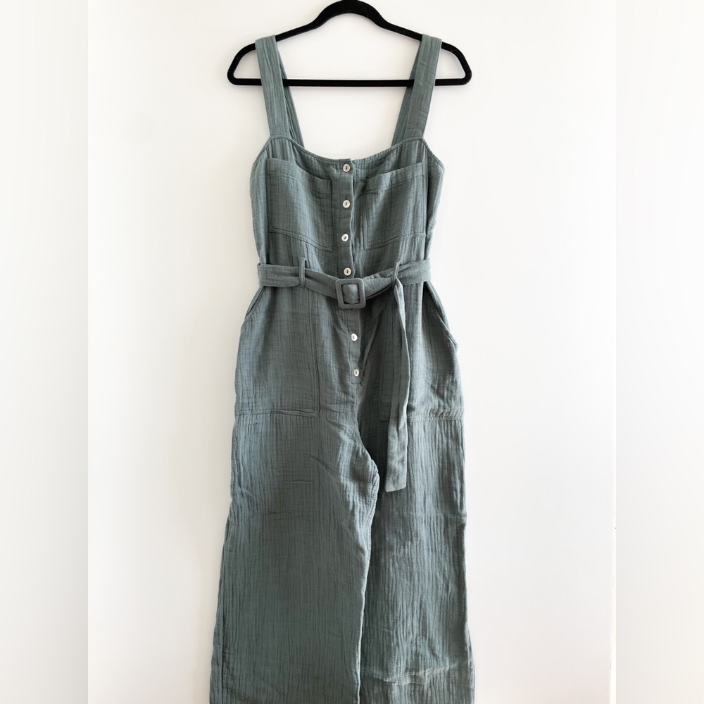 Zara Gauze Belted Jumpsuit